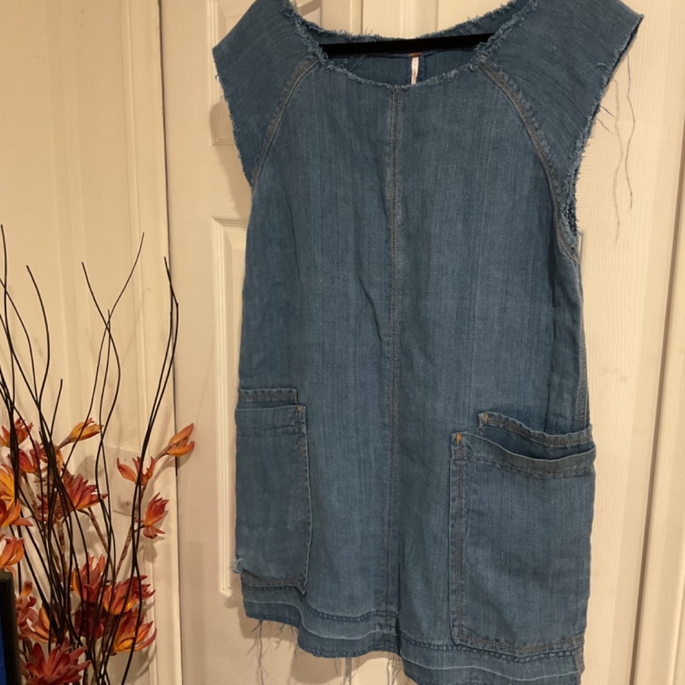 Free People Denim Dress L - Picture 10 of 14